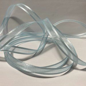 10 Light Baby Blue Organza Ribbon